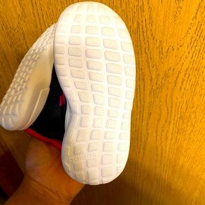 Like new toddler girl adidas no tie shoes